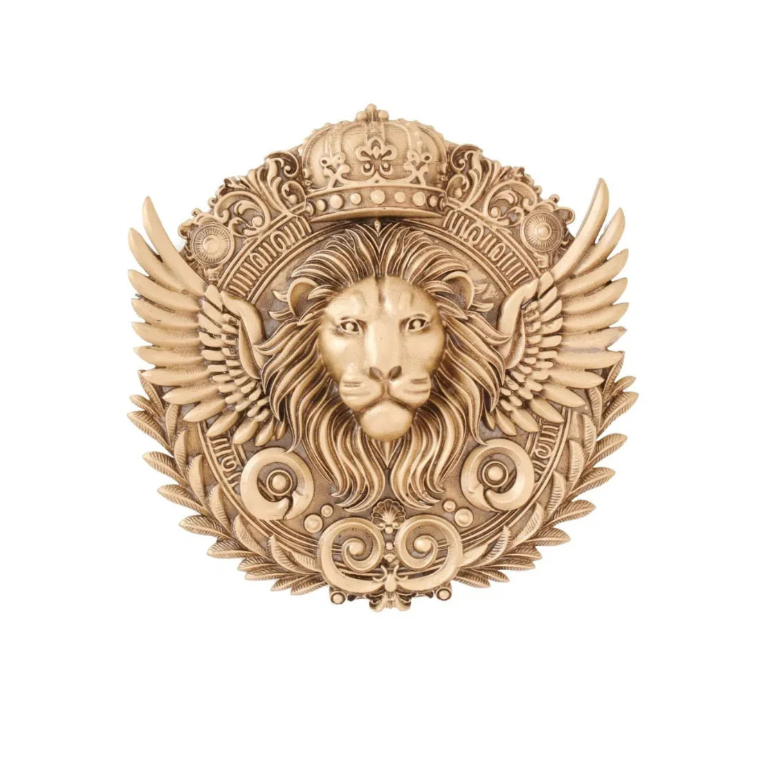 Regal Lion Crest Brooch