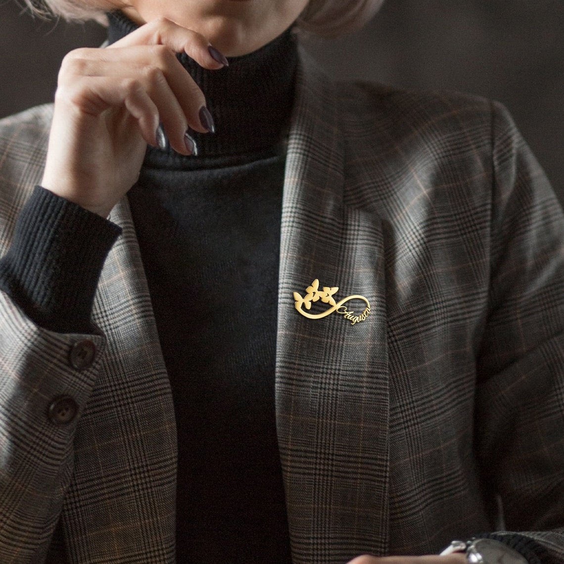Personalised Infinity name brooch - Giva