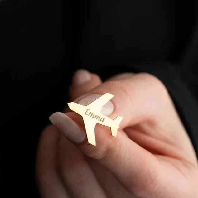 Personalized Name Pilot Jacket Lapel Brooch Pin