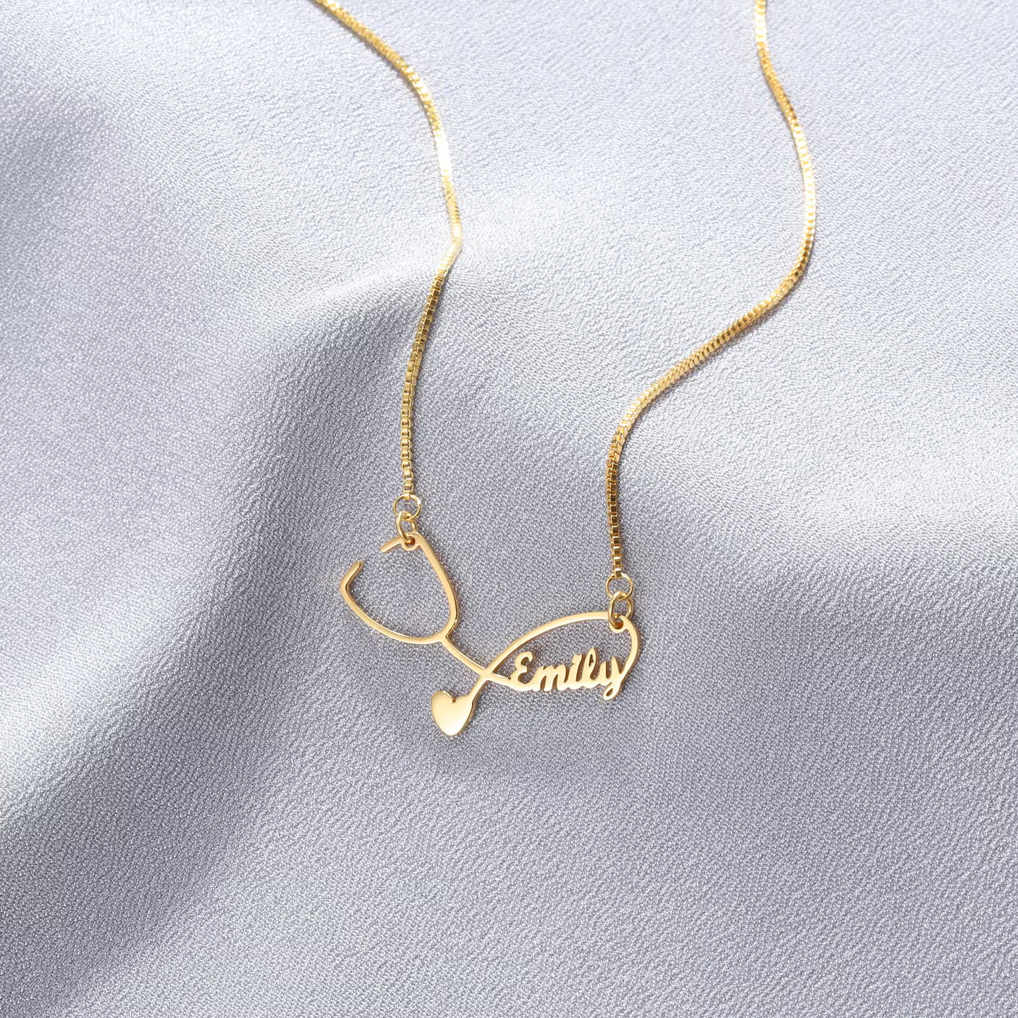 Custom Nurse Stethoscope Necklace with Personalized Name - Handcrafted Pendant for Medical Professionals - Ideal Gift for Graduation