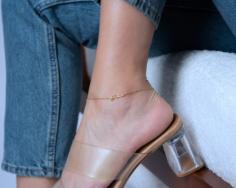 Custom Name Anklet