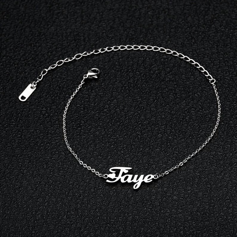 Custom Name Anklet ,Minimalist Anklet, Anklet For Women, Personalized Name Anklet, Gift For Her, Wedding Gift, Customized Gift