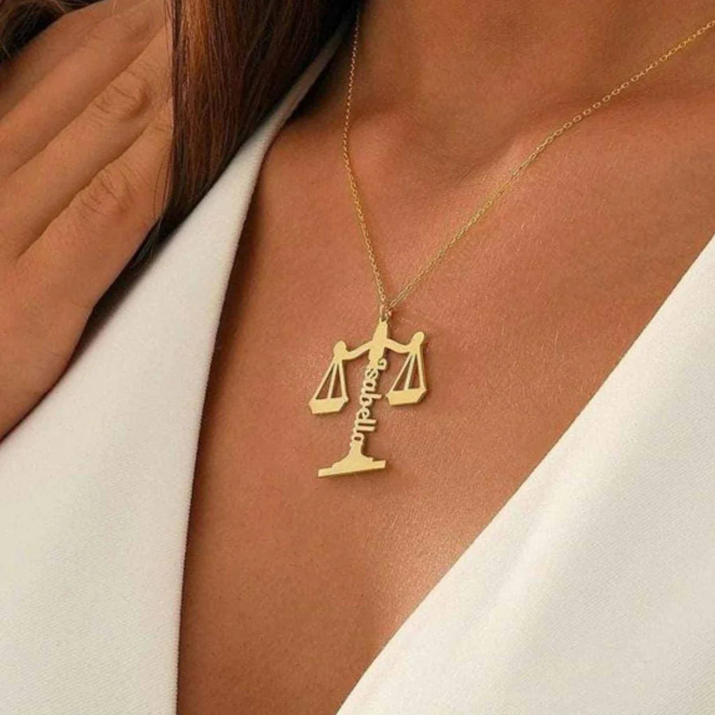 Personalized Lawyer Name Necklace – Premium 22K Gold Plated Advocate Pendant