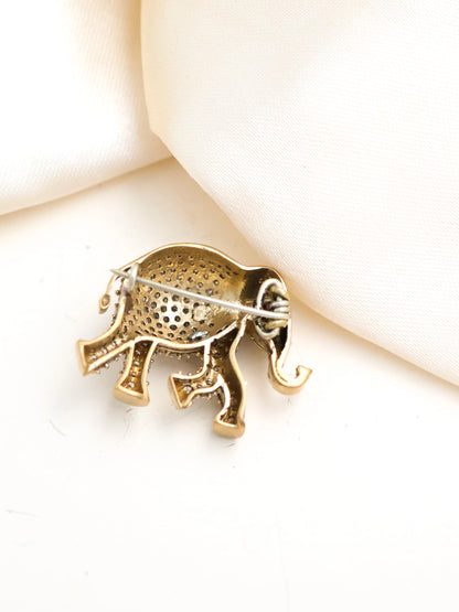 Elephant Polki Diamond Brooch Handcrafted Luxury