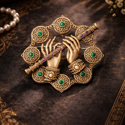 Krishna’s Melody Brooch With Stone
