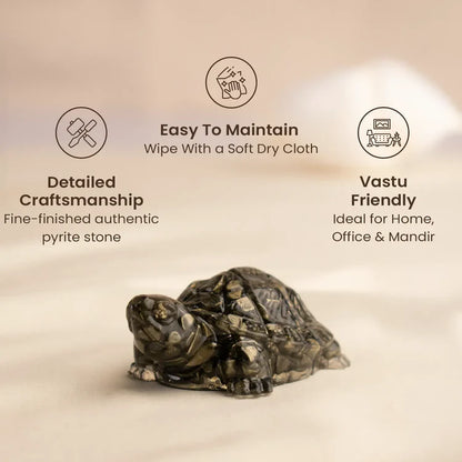 Pyrite Tortoise (Kachhua) for Money, Protection & Vastu