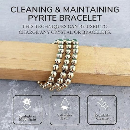 Anant Infinity Golden Pyrite Crystal Bracelet