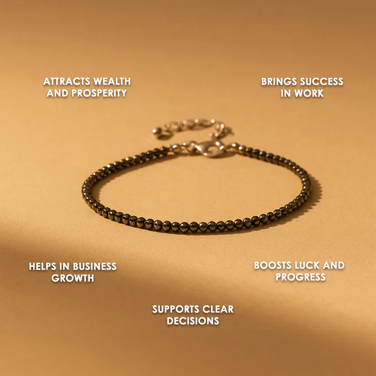 Raw Pyrite Anklet for Women | Natural Stone Jewelry for Protection, Wealth & Energy