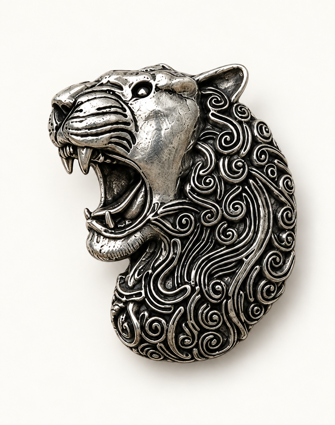 Elegant Roaring Panther Brooch