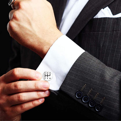 Personalized Gear Shifter Cufflinks For Men - Giva