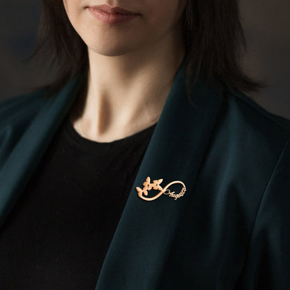 Personalised Infinity  name brooch - Giva