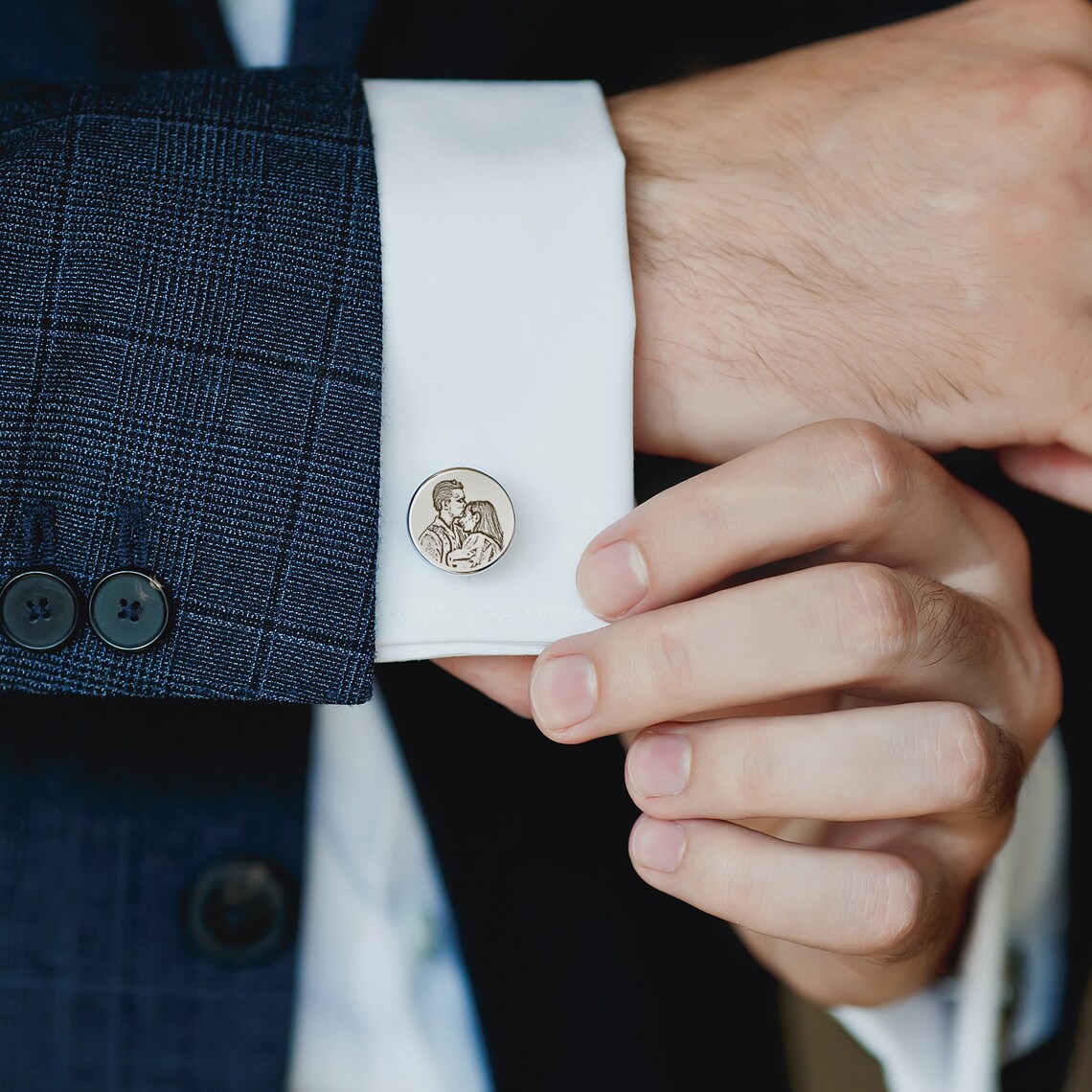 Personalised Photo Engraved Cufflinks - Giva