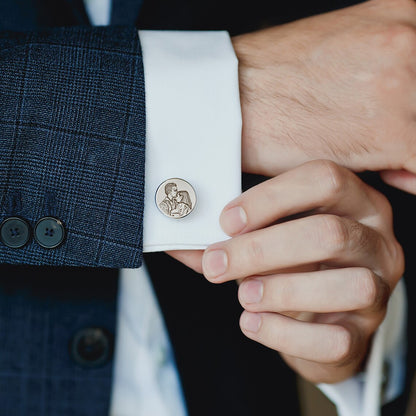 Personalised Photo Engraved Cufflinks - Giva