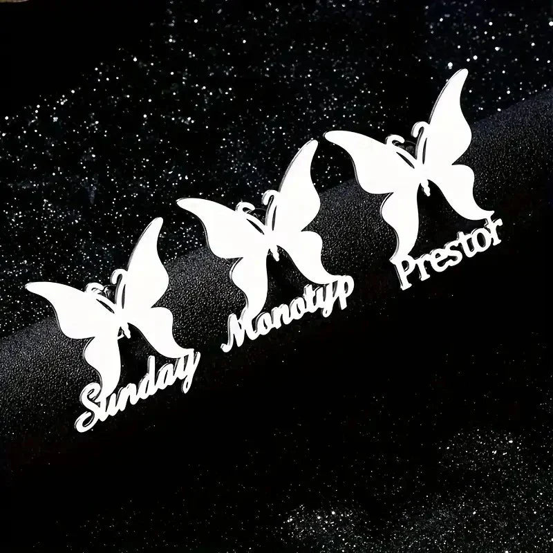 Personalized Butterfly Name Brooch