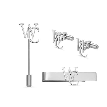 Personalized Cufflink, Tie Bar & Lapel Pin Trio