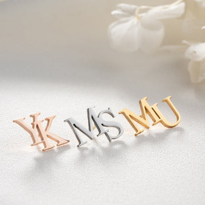 Personalized Initial Letters Brooch, Bride - Groomsmen - Giva