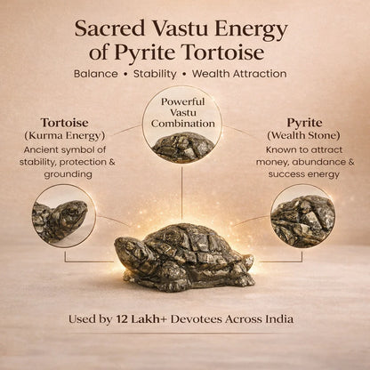 Natural Pyrite Tortoise for Wealth, Good Luck & Vastu | Pyrite Kachhua