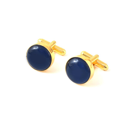 Plane Blue Sapphire Crystal Gemstone Cufflinks For men's Groom Wedding Jewelry gift