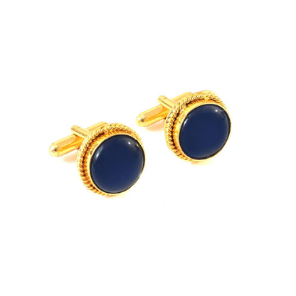 Blue Sapphire Crystal Gemstone Cufflinks For men's Groom Wedding Jewelry gift