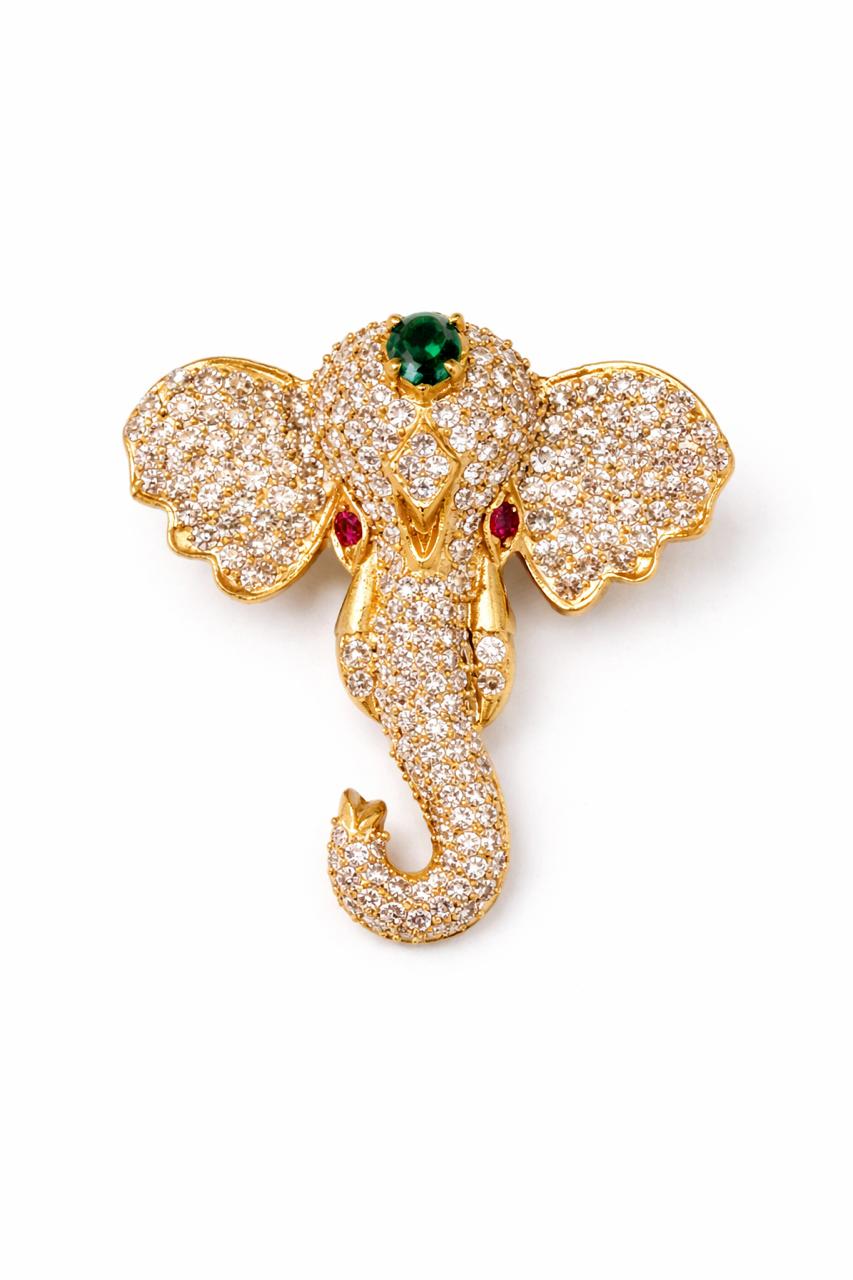 Elephant Design Royal Designer Brooch for Men