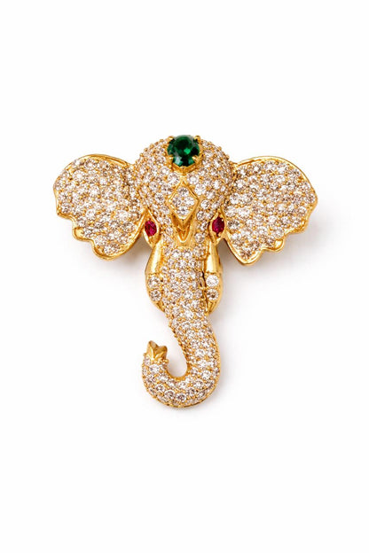 Elephant Design Royal Designer Brooch for Men