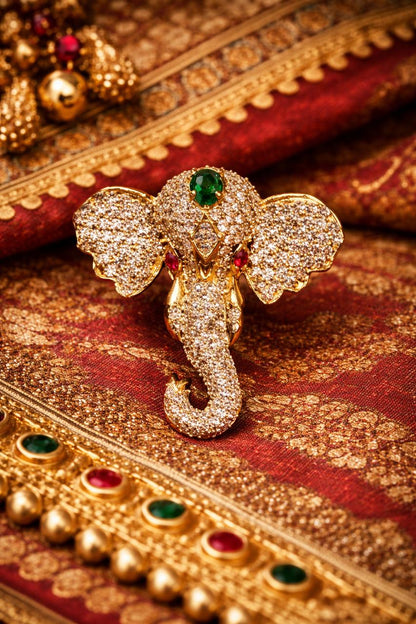 Elephant Design Royal Designer Brooch for Men