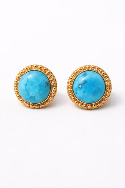 Natural Certified Firoza Turquoise GemStone Cufflinks Handmade For Men