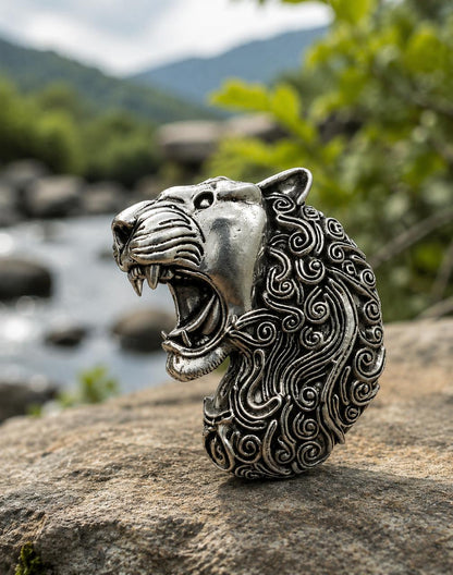 Elegant Roaring Panther Brooch