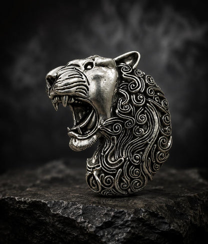 Elegant Roaring Panther Brooch