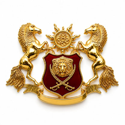 Horse Strength Power Speed SunLion Sword Warrior Animal Royal Brooch