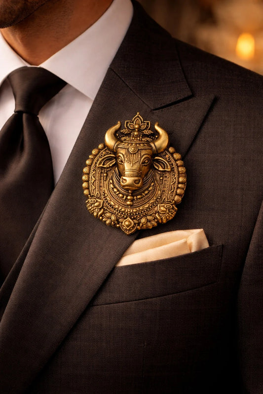 Antique Nandi Maharaj Brooch