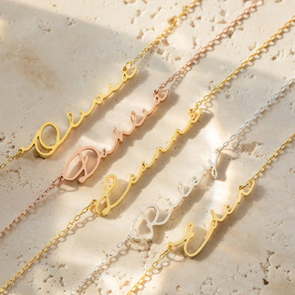 Personalized Minimal Sideways Name Necklace