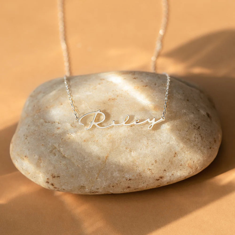 Personalized Minimal Sideways Name Necklace