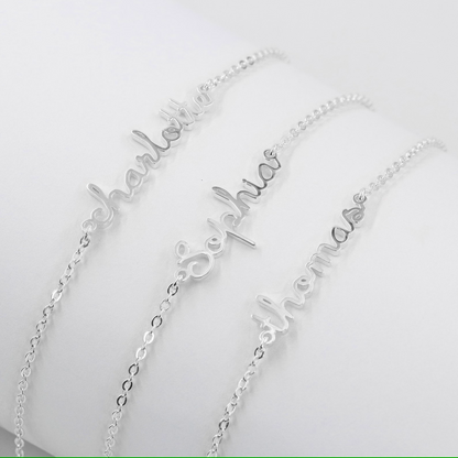 Name bracelet, gold bracelet, dainty bracelet, sterling silver, delicate bracelet, silver bracelet, initial bracelet, women bracelet, friend