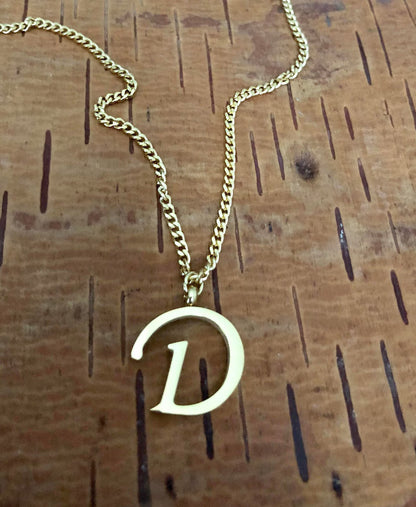 Dainty Pearl Letter Charm Necklace