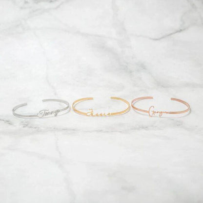 Personalized Name Bangle Bracelet