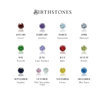 Custom Initial Bubble Necklace with Birthstone Charm
