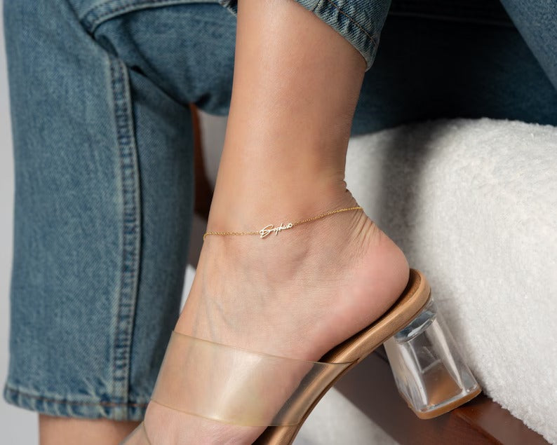 Custom Name Anklet