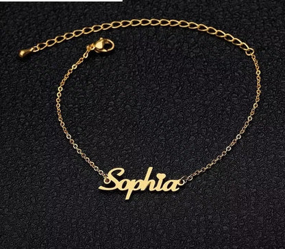 Custom Name Anklet, Customized Gift, Minimalist Anklet, Personalized Anklet, Valentines Gift for Best friend, Gift for girlfriend