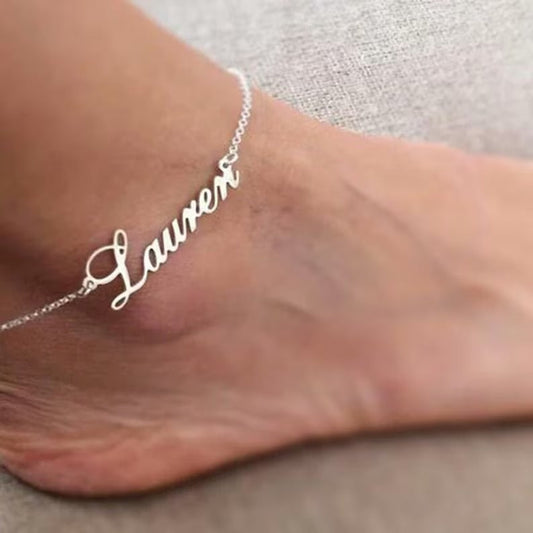 Custom Name Anklet  ,Minimalist Anklet, Anklet For Women, Personalized Name Anklet, Gift For Her, Wedding Gift, Customized Gift