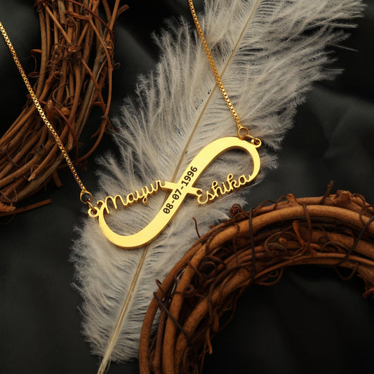 Infinity Couple Name Necklace – Symbol of Endless Love