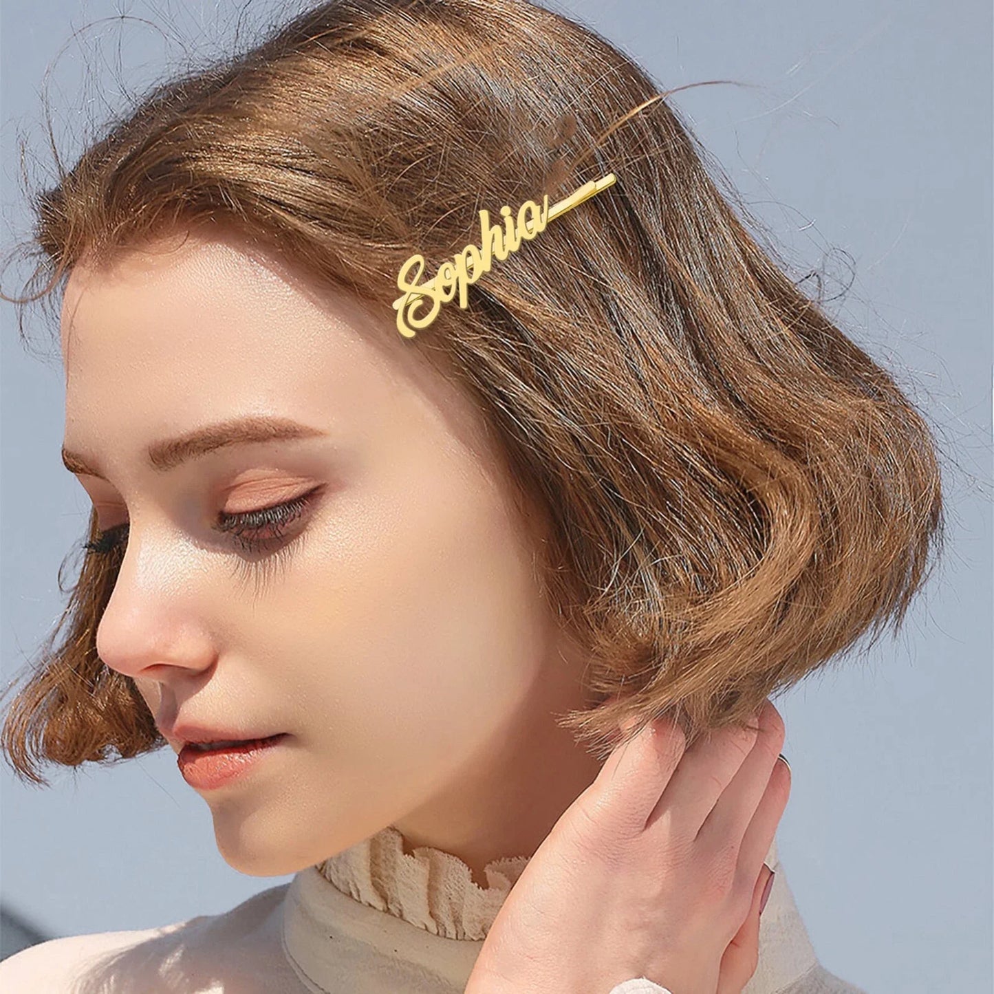 Personalized Custom Name Hair Clip Stainless Steel Cute Accessory Jewelry Gift
