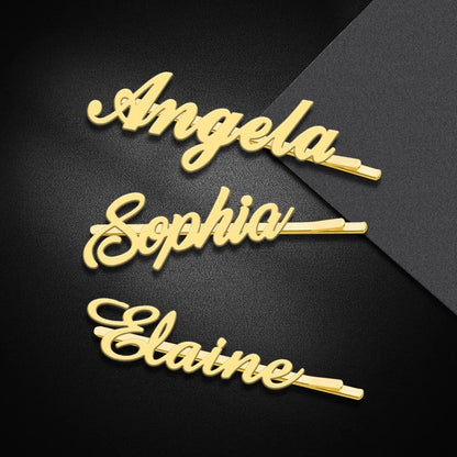 Personalized Custom Name Hair Clip Stainless Steel Cute Accessory Jewelry Gift