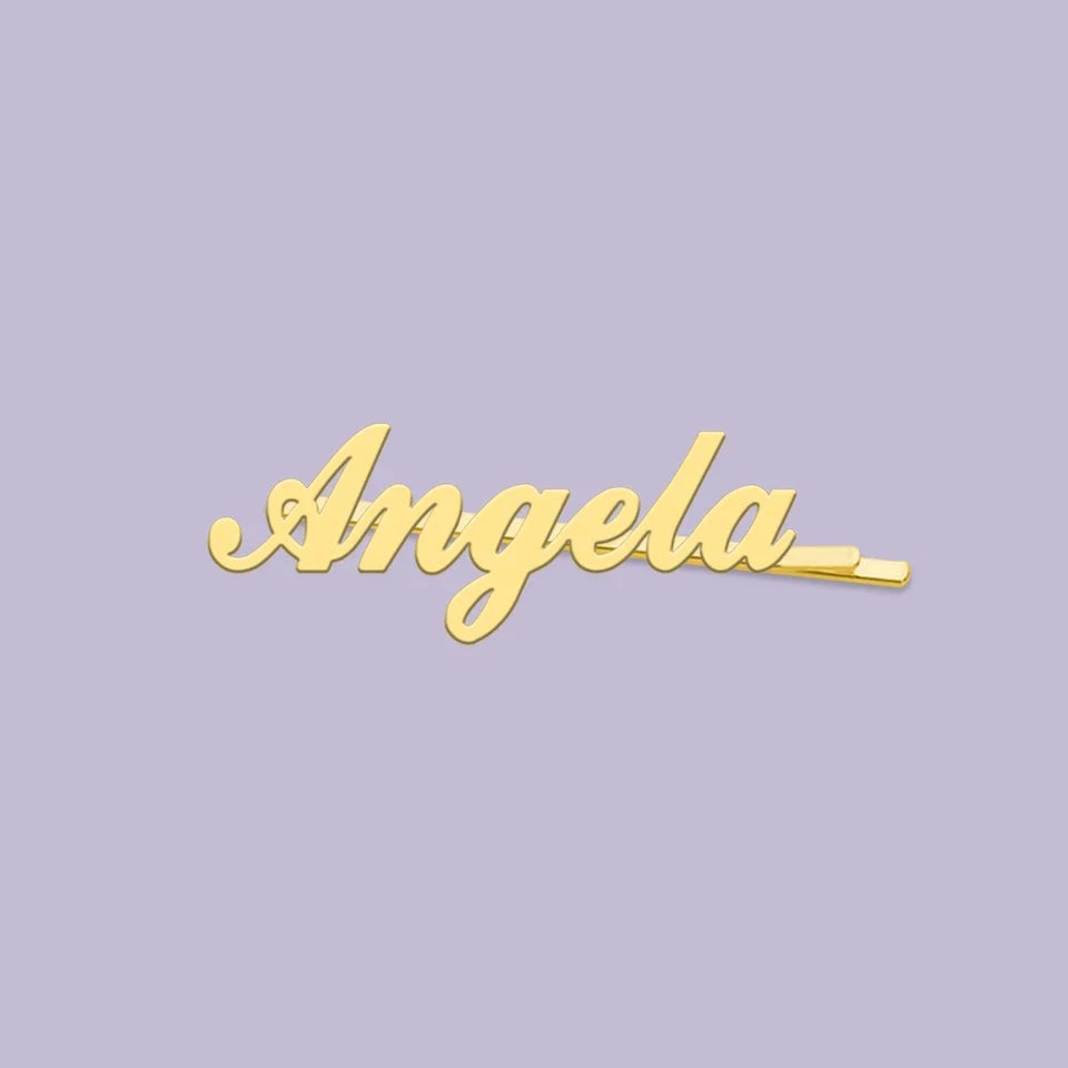Personalized Custom Name Hair Clip Stainless Steel Cute Accessory Jewelry Gift