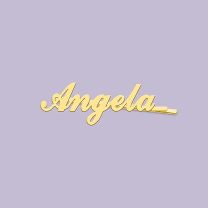 Personalized Custom Name Hair Clip Stainless Steel Cute Accessory Jewelry Gift