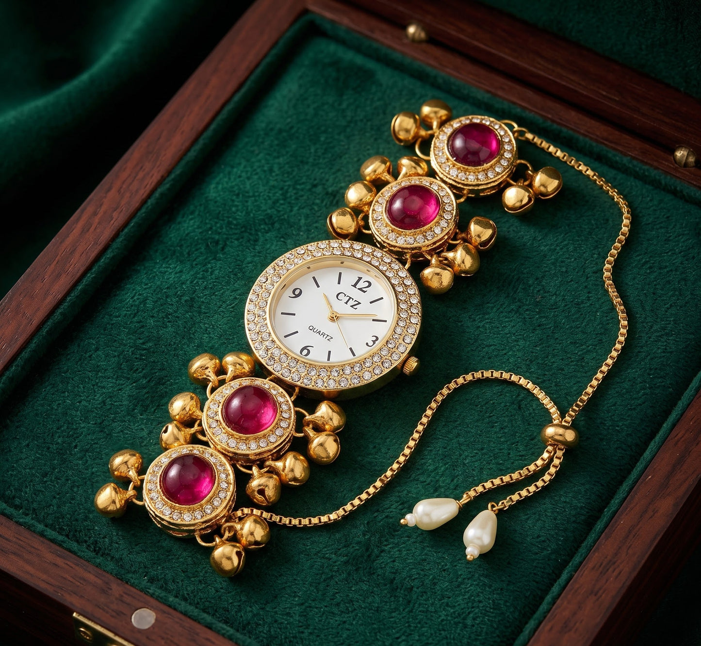 Ruby Red Ghungroo Watch